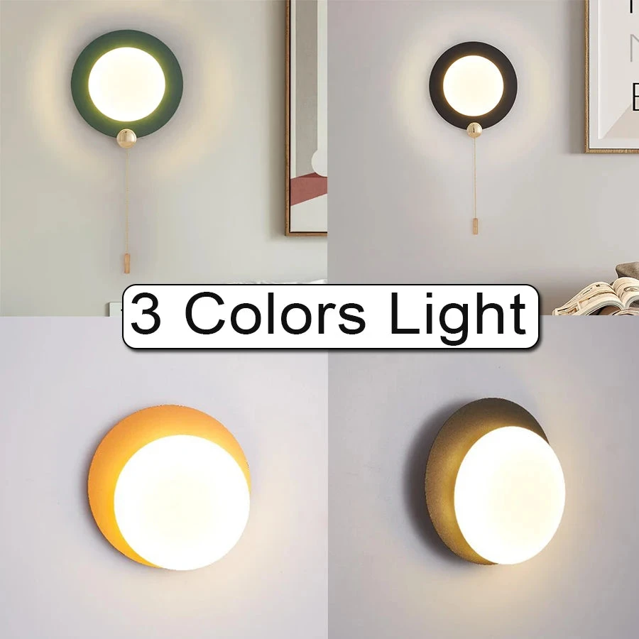 Applique Murale Ronde Créative Pour Chambre à Coucher 8 Applique Murale Ronde Créative Pour Chambre à Coucher – Image 6