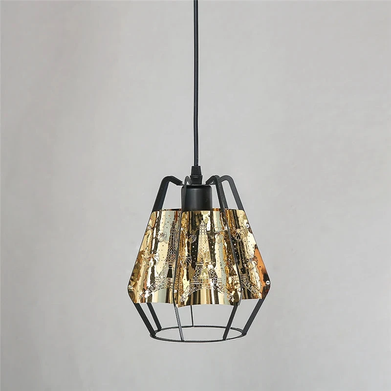 Suspension Nordique Créative Avec Abat-jour Doré Gravé 10 Suspension Nordique Créative Avec Abat-jour Doré Gravé – Image 8