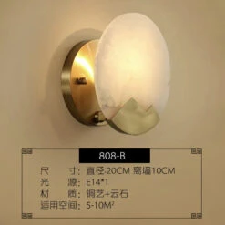 Applique Murale En Cuivre Avec Abat-jour En Marbre Et Miroir Luxe -Lumeers Boutique S2fa6be86a2c84619b610b60a8a94f403y