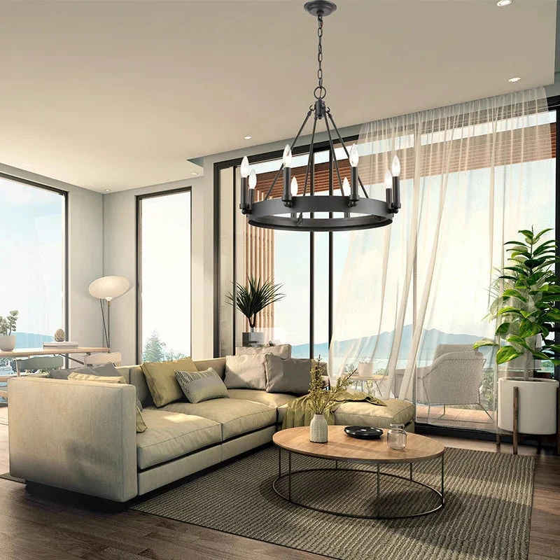 Suspension Vintage Rétro En Fer Forgé éclairage Intérieur En Led 9 Suspension Vintage Rétro En Fer Forgé éclairage Intérieur En Led – Image 7