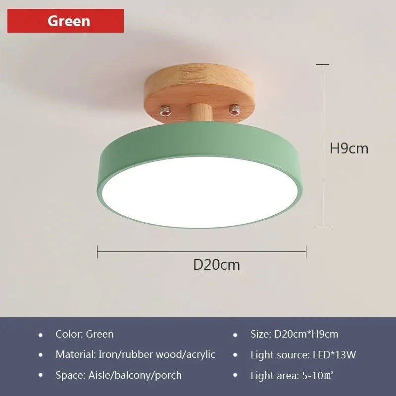 Nordique LED Plafonnier En Bois Minimaliste Rond Macaron Allée Chambre Lampes Pour Balcon Salon Étude Décor Luminaires Lustre 11 Nordique LED Plafonnier En Bois Minimaliste Rond Macaron Allée Chambre Lampes Pour Balcon Salon Étude Décor Luminaires Lustre – Image 9