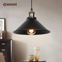 Suspension Rétro Loft Noir Suspendu Lumière Pays Américain Suspension Pour/cuisine Industrielle Restaurant Lustre Vintage