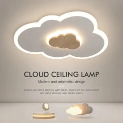 Plafonnier Led Ultra Fin Avec Nuages Créatifs éclairage Intelligent