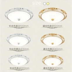 Plafonnier Européen Rond LED Chambre Salon Lampe Balcon Allée Restaurant Décoration Verre Plafonnier Mx10181358 -Lumeers Boutique S318061ad300a4e37a4997dc0a8bfa353c