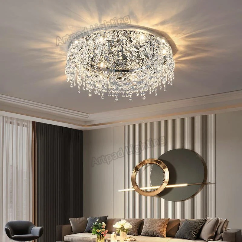 Plafonnier Moderne En Métal Design Cristal Décoratif Pour Intérieur 8 Plafonnier Moderne En Métal Design Cristal Décoratif Pour Intérieur – Image 6