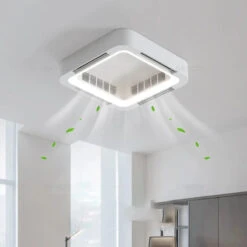 Plafonnier Led Moderne Avec Ventilateur Et Télécommande