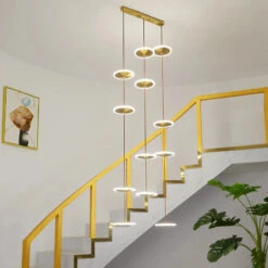 Lustre Moderne à Led Pour Escalier Design Et élégant