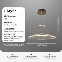 Lustre Suspendu En Aluminium à Led Pour Intérieur 22 Lustre Suspendu En Aluminium à Led Pour Intérieur -Lumeers Boutique S36606510e5b34fcf80b7e9596cad01b9r