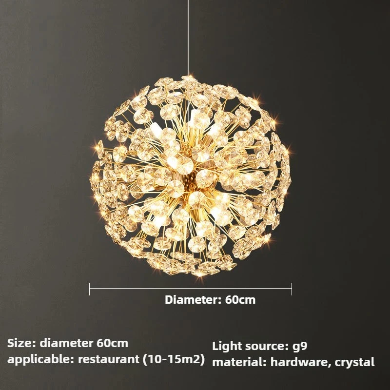 Lustre En Cristal Moderne En Forme De Pissenlit Créatif Et Atmosphérique 9 Lustre En Cristal Moderne En Forme De Pissenlit Créatif Et Atmosphérique – Image 7
