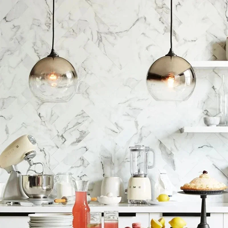 Suspension Boule Moderne En Verre Avec Lampes à Led 7 Suspension Boule Moderne En Verre Avec Lampes à Led – Image 5