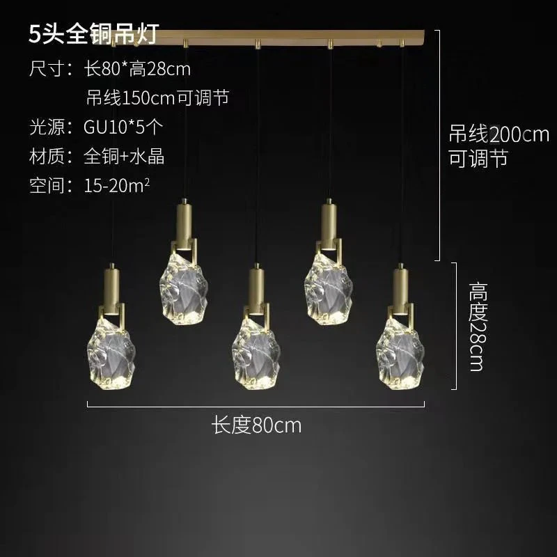 Suspension Led En Cristal Luxe Légère Pour Décoration Intérieure 9 Suspension Led En Cristal Luxe Légère Pour Décoration Intérieure – Image 7