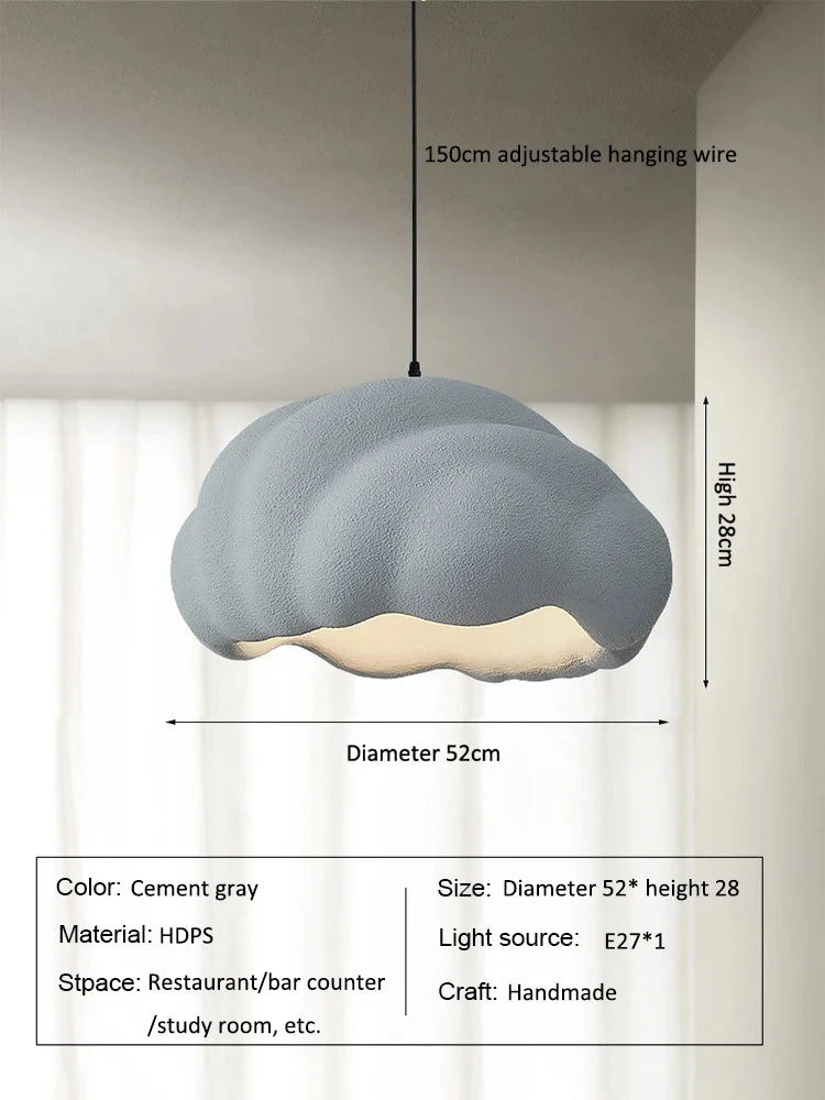 Suspension Nordique Minimaliste Créatif Nuage Wabi Sabi Crème Style Led Lustre Restaurant Bar Décor à La Maison Lampe Salle à Manger Lumières 13 Suspension Nordique Minimaliste Créatif Nuage Wabi Sabi Crème Style Led Lustre Restaurant Bar Décor à La Maison Lampe Salle à Manger Lumières – Image 11