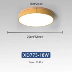 Rond 7 Couleurs Nordique LED Plafonniers Pour Salon Chambre Plafonniers En Bois 3 Lumières Couleur Réglable Couloir Balcon -Lumeers Boutique S39eb6668c9264112b8fee660efbf318fB