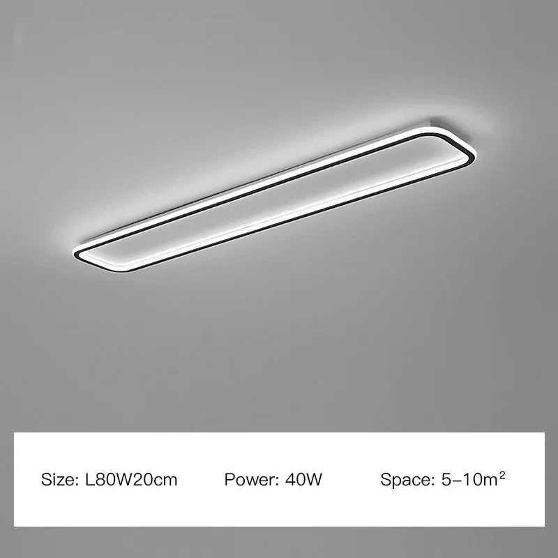 Plafonnier Led Moderne Design Minimaliste à Longue Bande 9 Plafonnier Led Moderne Design Minimaliste à Longue Bande – Image 7