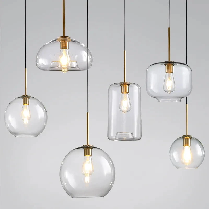 Lustre LED Verre Suspension Industriel 4 Lustre LED Verre Suspension Industriel – Image 2