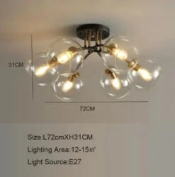 Plafonnier Industriel Design En Verre Fumé Pour Décoration Moderne 22 Plafonnier Industriel Design En Verre Fumé Pour Décoration Moderne -Lumeers Boutique S3e95ef8fa5ee45899130112b384d1e05Q