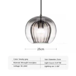 Suspension LED En Verre Au Design Nordique Gris Fumé 30 Suspension LED En Verre Au Design Nordique Gris Fumé -Lumeers Boutique S417e33015db44f53841ead16590df182O