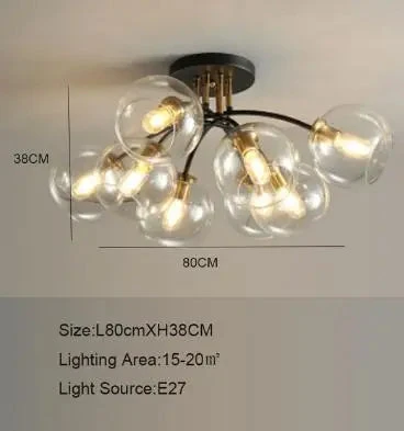 Plafonnier Industriel Design En Verre Fumé Pour Décoration Moderne 10 Plafonnier Industriel Design En Verre Fumé Pour Décoration Moderne – Image 8