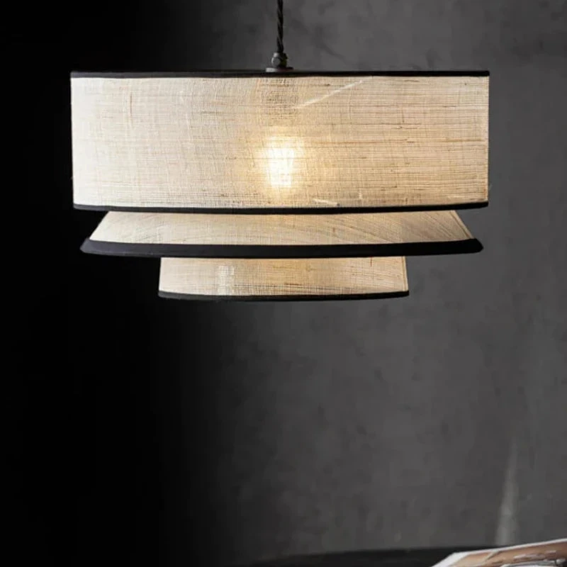 Lustre Nordique En Tissu Pour Décoration Intérieure Moderne 3 Lustre Nordique En Tissu Pour Décoration Intérieure Moderne