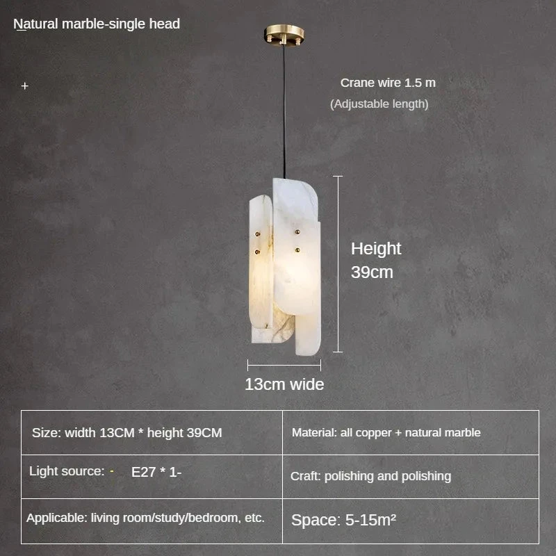 Lustre Décoratif Moderne En Marbre Naturel Minimaliste 9 Lustre Décoratif Moderne En Marbre Naturel Minimaliste – Image 7