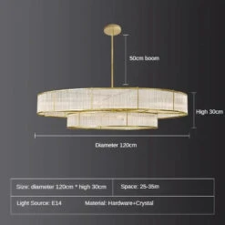 Lustre En Cristal Rétro Circulaire Design Pour Décoration Intérieure -Lumeers Boutique S44e85d0621a7430e993be7521cc7f9a1Z