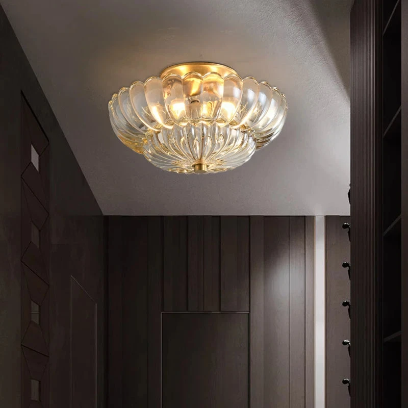 Plafonnier Rétro Américain En Cuivre Style Européen Luxueux Et Créatif 5 Plafonnier Rétro Américain En Cuivre Style Européen Luxueux Et Créatif – Image 3