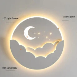 Applique Murale Modernes En Forme D'étoile Nuage Lune -Lumeers Boutique S4526a1f9c5fc43ae96cc51f8abc2bdfek