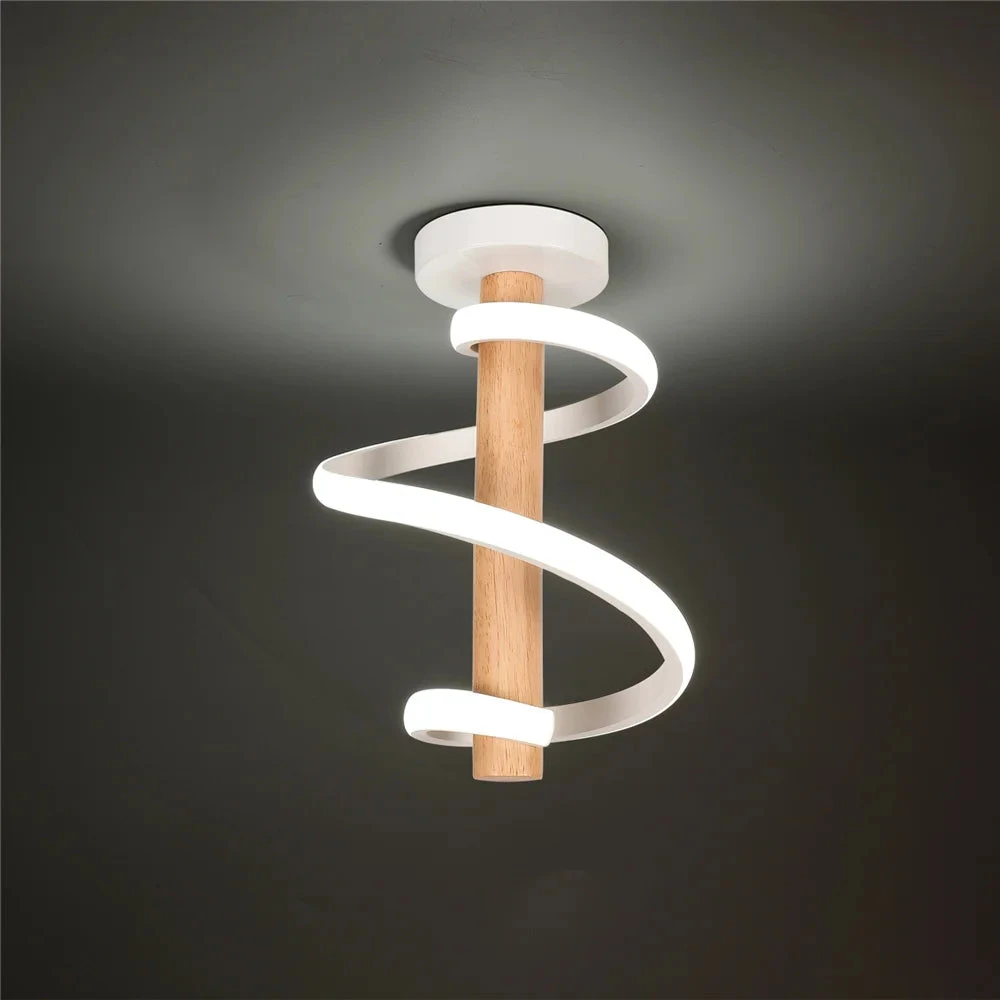Plafonnier Led Ondulé En Bois Design Moderne Long Tube Décoratif 12 Plafonnier Led Ondulé En Bois Design Moderne Long Tube Décoratif – Image 10