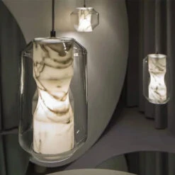 Lustre En Verre Naturel Design Nordique Pour Décoration Intérieure -Lumeers Boutique S492c84e8605e44c48c8247e9064528e1Y