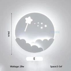 Applique Murale Modernes En Forme D'étoile Nuage Lune -Lumeers Boutique S497e95657f734fd2beecd18cebccd85cY