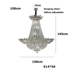 Lustre Led K9 Cristal Palace à Intensité Variable Pour Un éclairage élégant -Lumeers Boutique S4af7f5f8d4e540d7b31bf79c32f1a677d aacef640 a3db 45cc 8b8f b40fbc5a7fc8