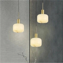 Lustre Moderne En Marbre Et Cuivre Design Nordique élégant