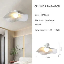 Lustre Minimaliste Nordique En Tissu Design Feuille De Lotus -Lumeers Boutique S4cabbe45f4b54bc88242dc50f1fee286s