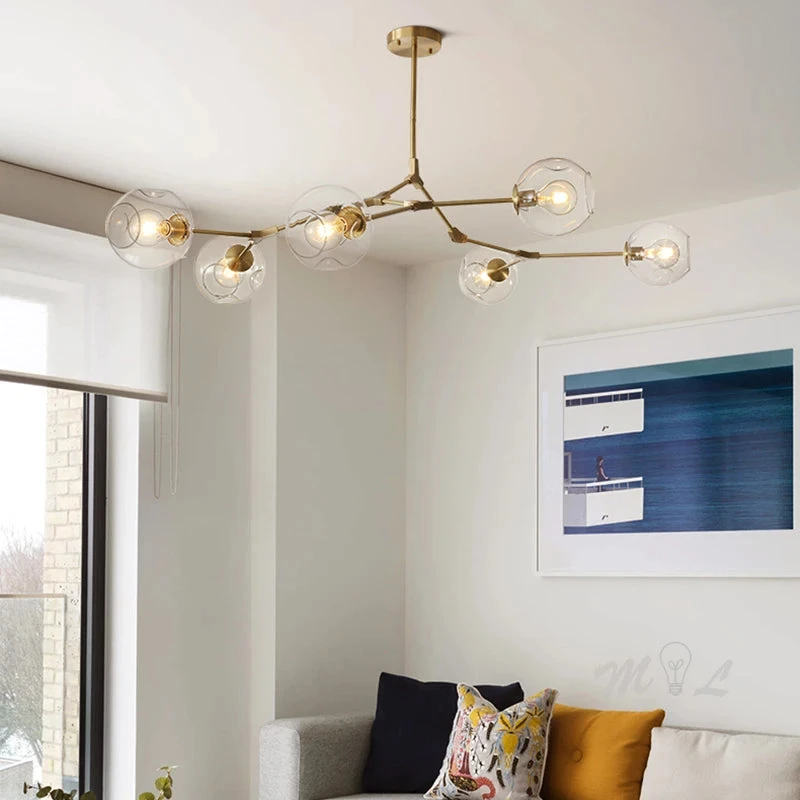 Lustre à Led Moderne En Verre à Bulles Design élégant Pour Intérieur 7 Lustre à Led Moderne En Verre à Bulles Design élégant Pour Intérieur – Image 5