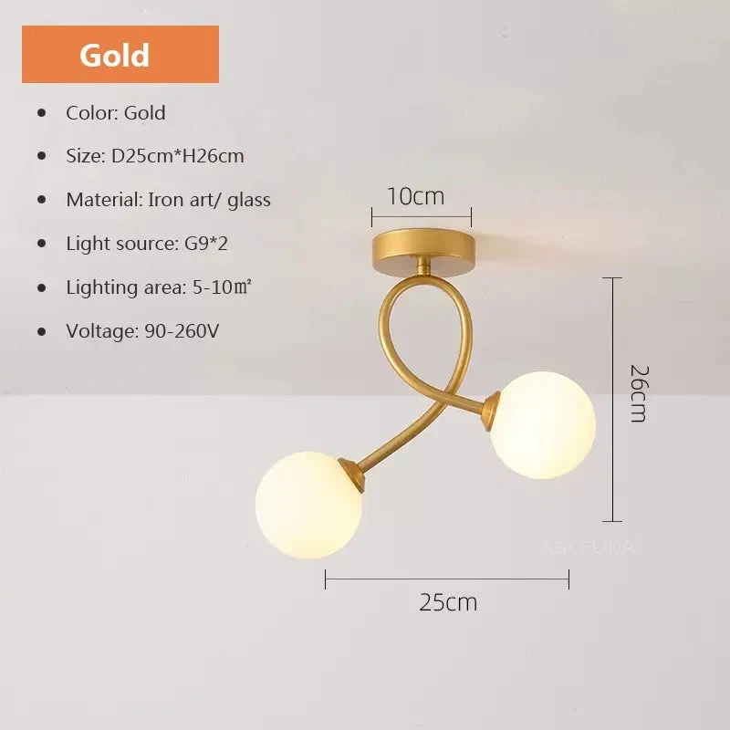 Plafonnier En Verre Moderne Minimaliste Noir Or 1/2 Têtes éclairage Intérieur Pour Couloir Allée Balcon Entrée Vestiaire Luminaires 11 Plafonnier En Verre Moderne Minimaliste Noir Or 1/2 Têtes éclairage Intérieur Pour Couloir Allée Balcon Entrée Vestiaire Luminaires – Image 9