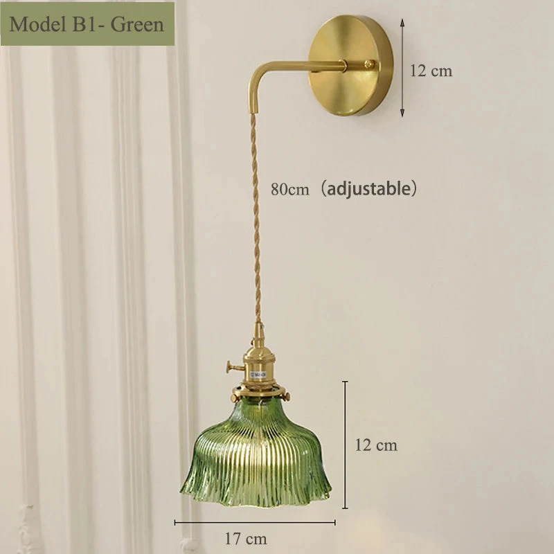 Applique Murale Vintage En Verre Avec Douille En Laiton 16 Applique Murale Vintage En Verre Avec Douille En Laiton – Image 14