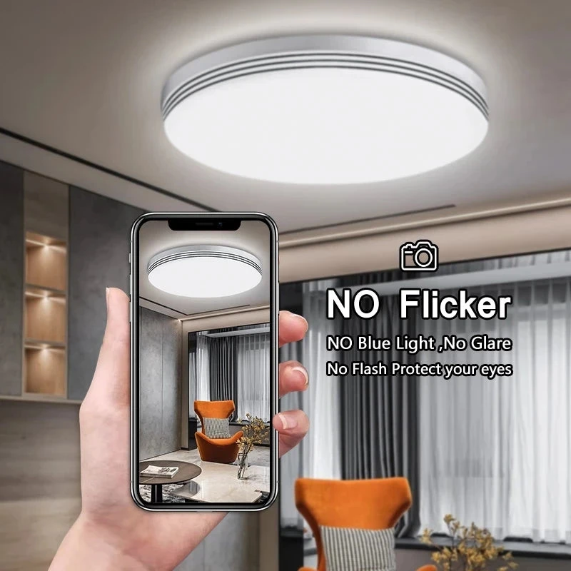 Plafonnier Rond Ultra-mince Led Moderne Pour éclairage Intérieur 4 Plafonnier Rond Ultra-mince Led Moderne Pour éclairage Intérieur – Image 2