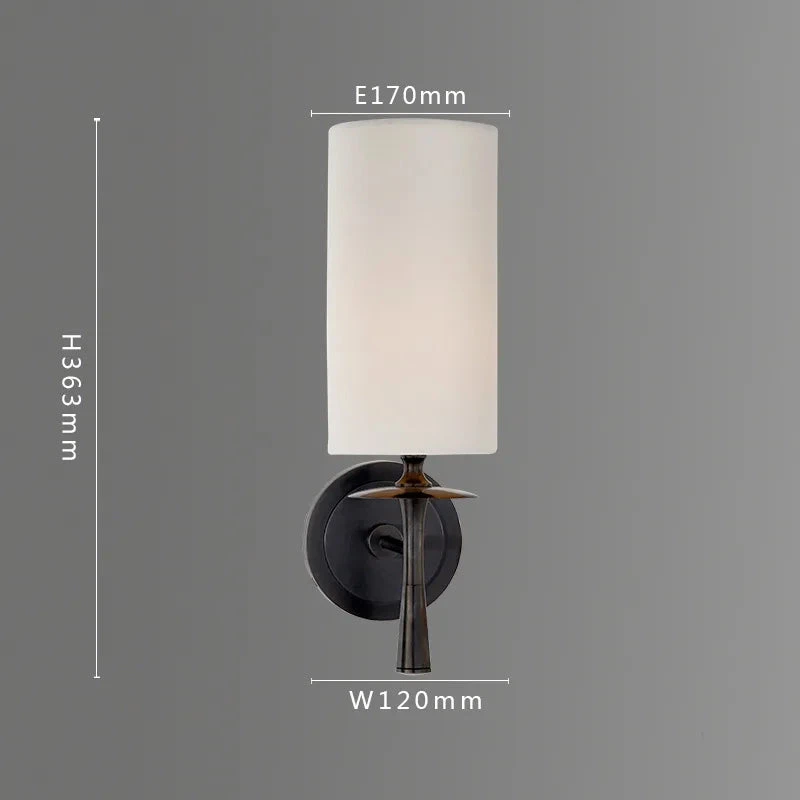 Applique Murale En Cuivre Avec Abat-jour En Tissu Moderne 9 Applique Murale En Cuivre Avec Abat-jour En Tissu Moderne – Image 7