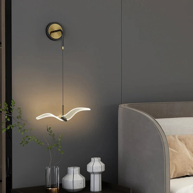 Led Mouette Suspension Lumières Chambre Chevet Fond Tenture Murale Lampes Pour Plafond Créatif Décor à La Maison Suspension Luminaire 4 Led Mouette Suspension Lumières Chambre Chevet Fond Tenture Murale Lampes Pour Plafond Créatif Décor à La Maison Suspension Luminaire – Image 2