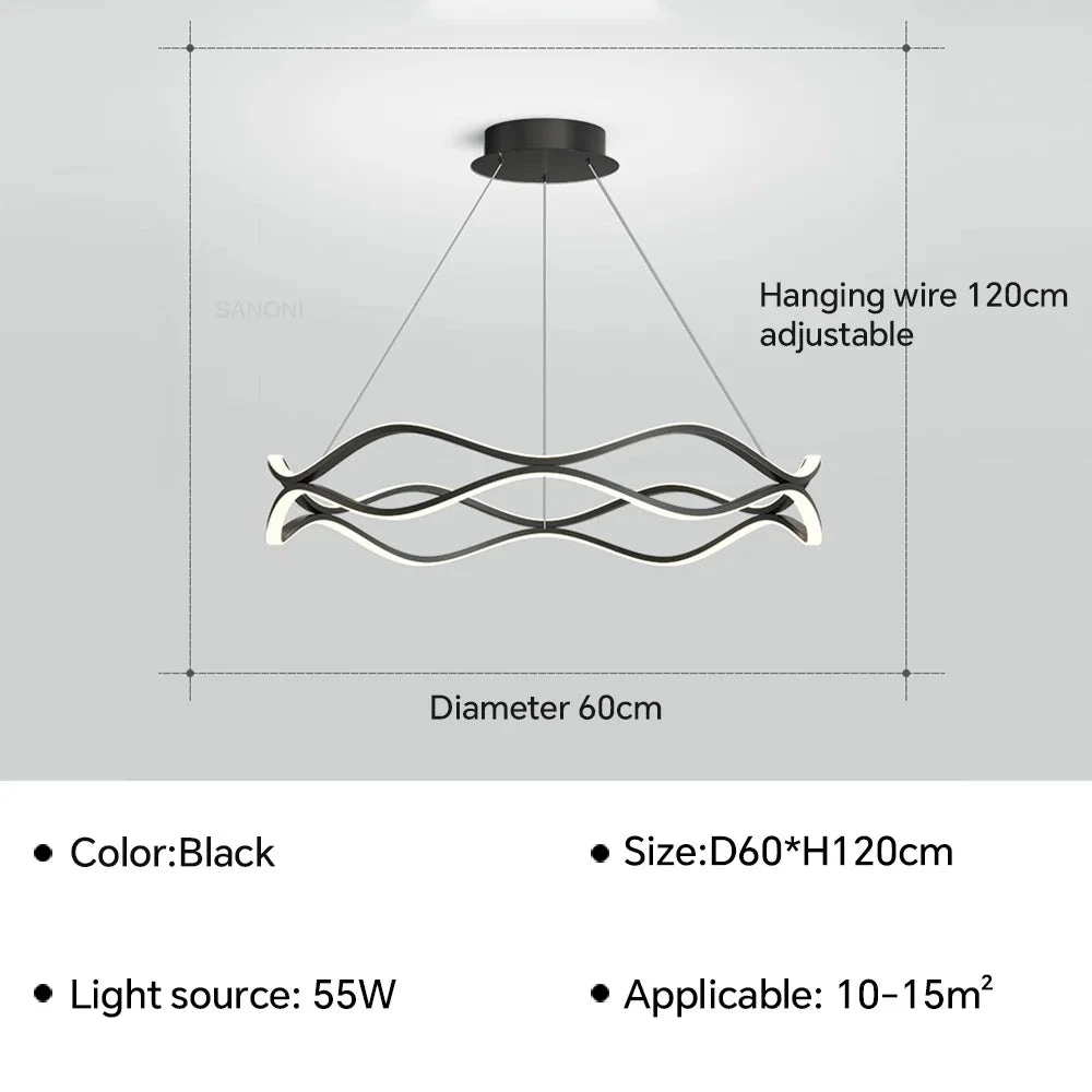 Suspension Moderne à Led Pour Décoration Intérieure élégante Et Luxueuse 19 Suspension Moderne à Led Pour Décoration Intérieure élégante Et Luxueuse – Image 17