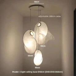 Lustre Led En Soie Nordique Wabi Sabi Suspendu Pour Décoration Maison 20 Lustre Led En Soie Nordique Wabi Sabi Suspendu Pour Décoration Maison -Lumeers Boutique S550caaa060944627bb2d6b3d4d511a2d2