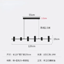 Suspension Haut De Gamme En Cuivre Et Pierre Noire -Lumeers Boutique S55337742f73b434b8fe247995291473a3