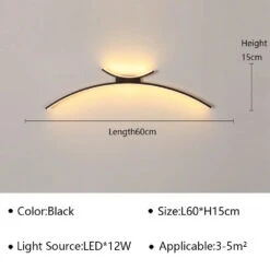 Applique Murale Arc De Cercle Design Minimaliste à LED 37 Applique Murale Arc De Cercle Design Minimaliste à LED -Lumeers Boutique S55e6920f42c945b7b83d0eb23d7b1df9x