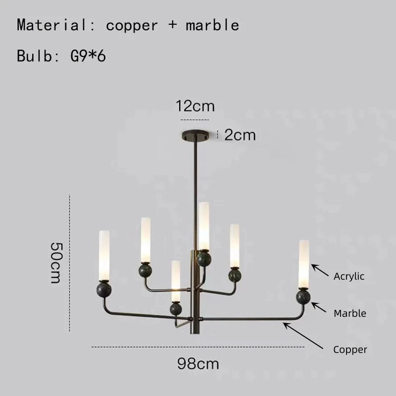 Suspension Design En Marbre Naturel Et Cuivre Cordon Réglable 13 Suspension Design En Marbre Naturel Et Cuivre Cordon Réglable – Image 11