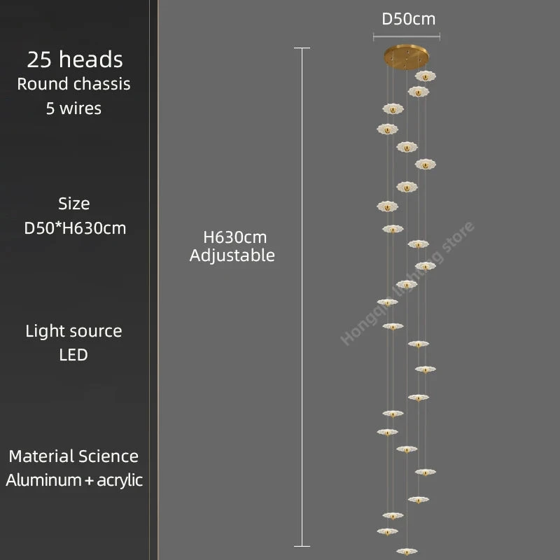 Lustre Moderne à Led Pour éclairage Intérieur Décoratif 15 Lustre Moderne à Led Pour éclairage Intérieur Décoratif – Image 13