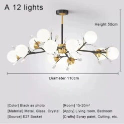 Lustre En Cristal Nordique à Led Pour Décoration Intérieure Moderne 34 Lustre En Cristal Nordique à Led Pour Décoration Intérieure Moderne -Lumeers Boutique S5c0e534f5c964354b46d312d2ad73cc7X