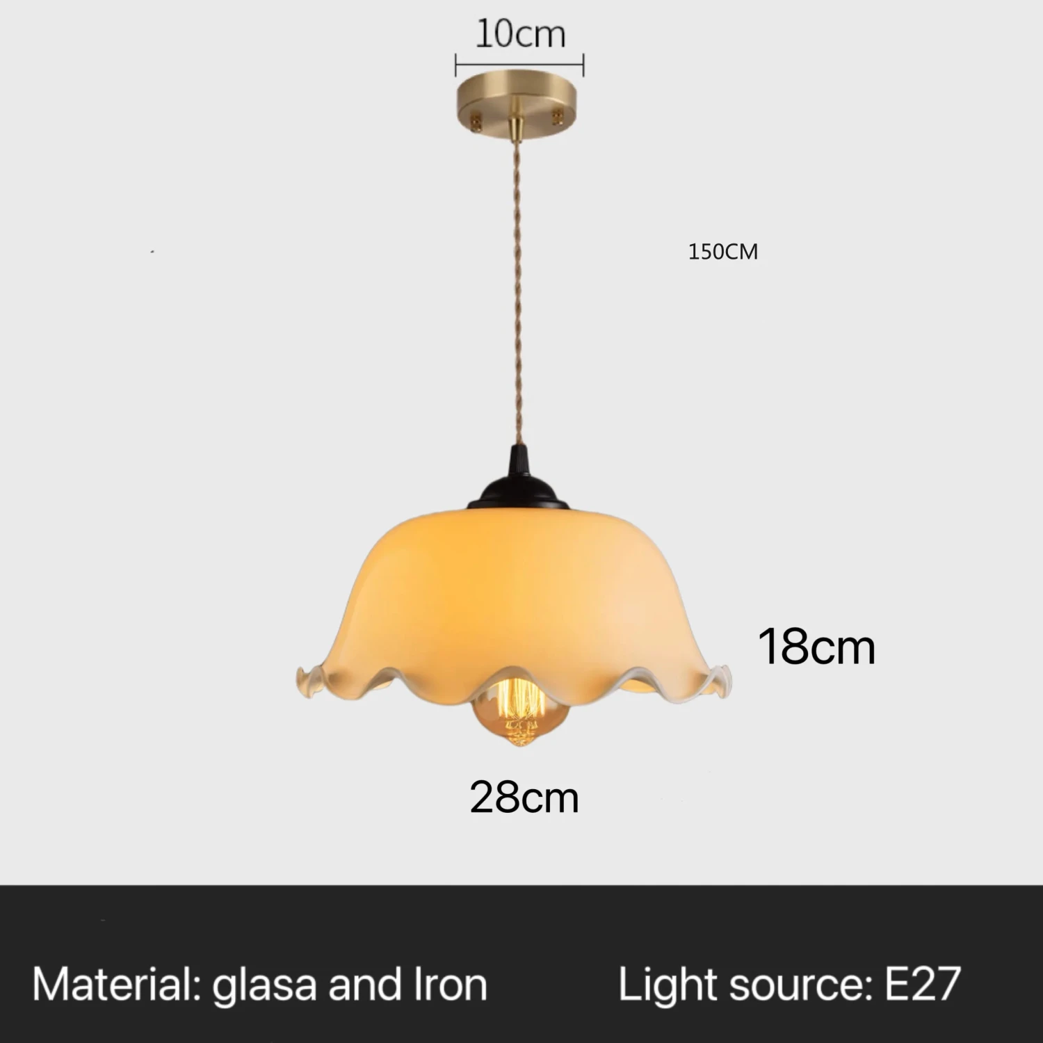 Suspension En Verre Vintage Loft Lampes Suspendues Pour Cuisine Restaurant Décoration Lustre De Plafond éclairage Nordique Américain 11 Suspension En Verre Vintage Loft Lampes Suspendues Pour Cuisine Restaurant Décoration Lustre De Plafond éclairage Nordique Américain – Image 9