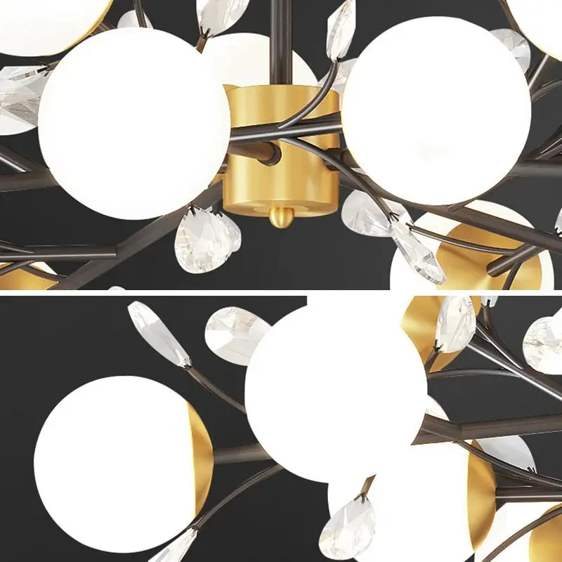 Lustre En Cristal Nordique à Led Pour Décoration Intérieure Moderne 8 Lustre En Cristal Nordique à Led Pour Décoration Intérieure Moderne – Image 6