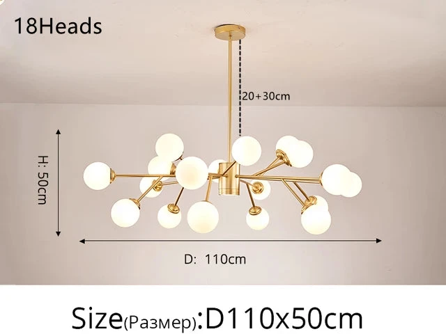 Lustre En Verre Nordique Design Haricot Magique Décoration Intérieure 16 Lustre En Verre Nordique Design Haricot Magique Décoration Intérieure – Image 14