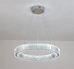 Lustre Moderne En Cristal Rond à Led Avec Intensité Variable -Lumeers Boutique S5feda695c17846638d123622fecc790d7